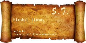 Sindel Timon névjegykártya